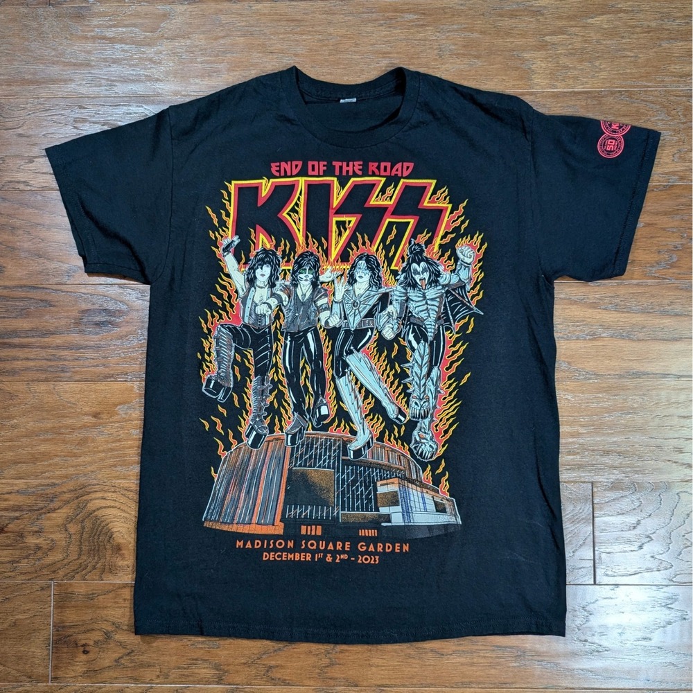 KISS End of the Road MSG Final Shows T-Shirt 2023 Madison Square Garden Black M